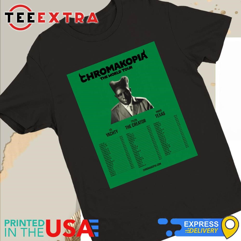 ミュージシャン Tyler, The Creator world tour tee Tyler the Creator Chromakopia Tour Concert 2025 short sleeve