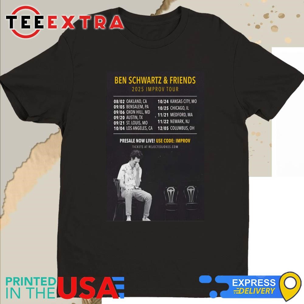 Official Ben Schwartz & Friends 2025 Improv Tour Shirt