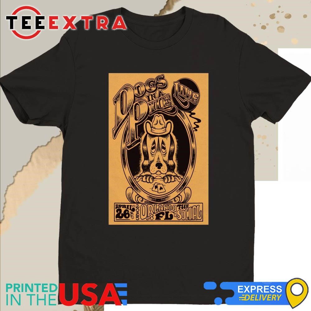 Official Dogs In A Pile The Social, Orlando, FL April 26 2025 Concert Shirt
