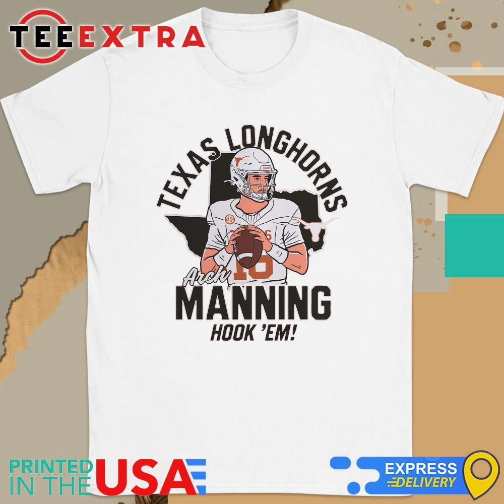 Official Arch Manning Texas Texas Longhorns Name & Number 2025 Shirt