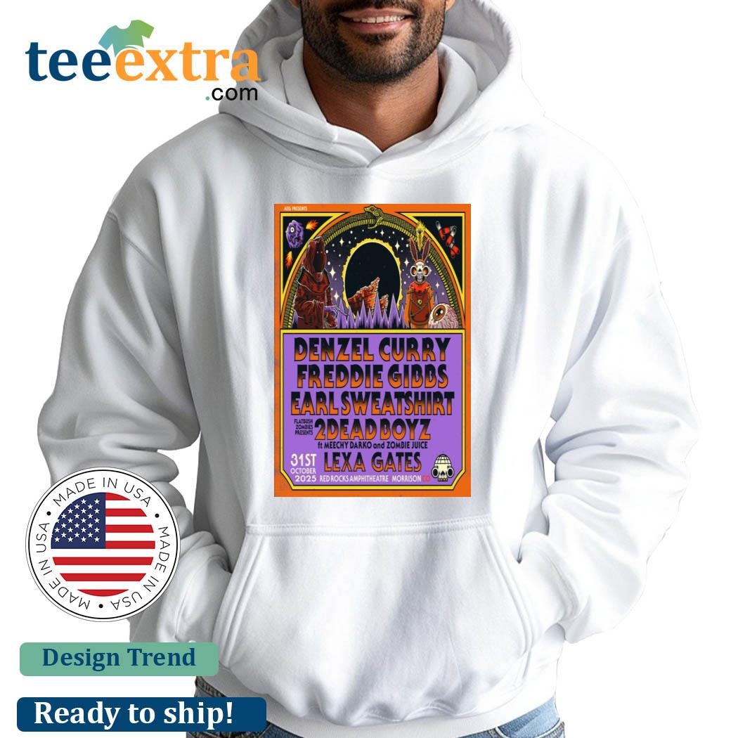Official Denzel Curry Oct 31 2025 Red Rocks Amphitheatre Morrison CO hoodie