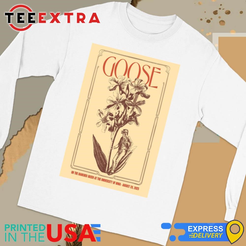 Official Goose August 28 2025 University of Iowa Tour Long Sleeve Tee