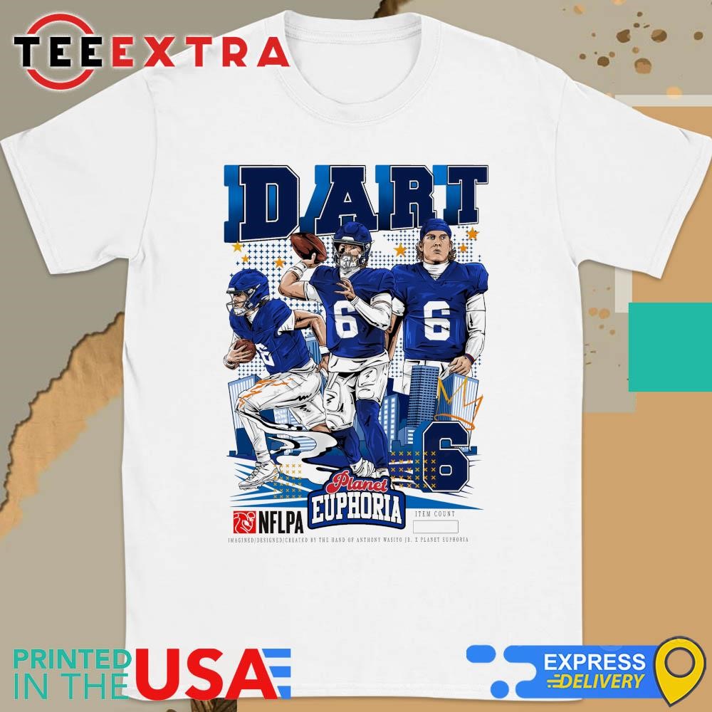 Official Jaxson Dart New York Giants NFLPA 2025 Shirt