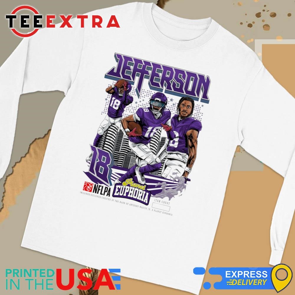 Official Justin Jefferson Baltimore Ravens NFLPA 2025 Long Sleeve Tee