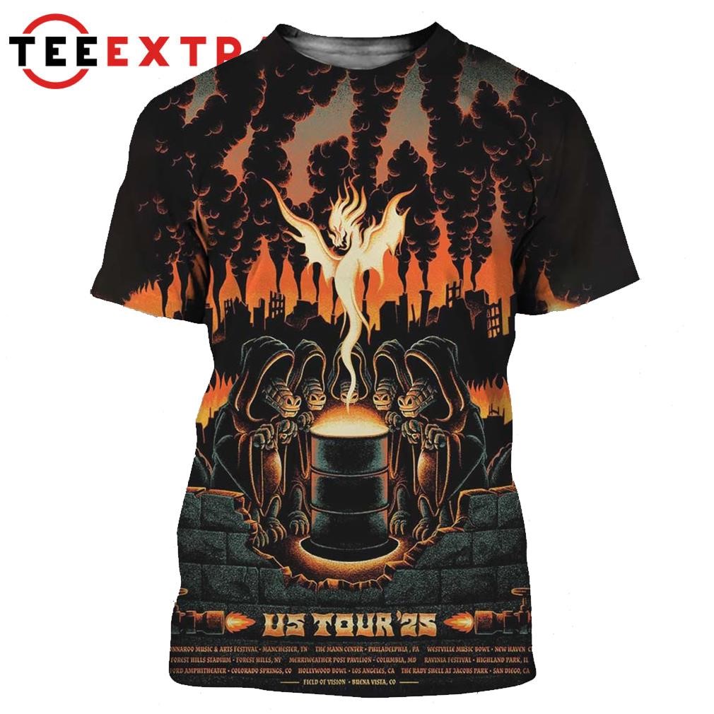 SnowWorld Tシャツ肖像Ver Official King Gizzard And The Lizard Wizard US Tour 2025