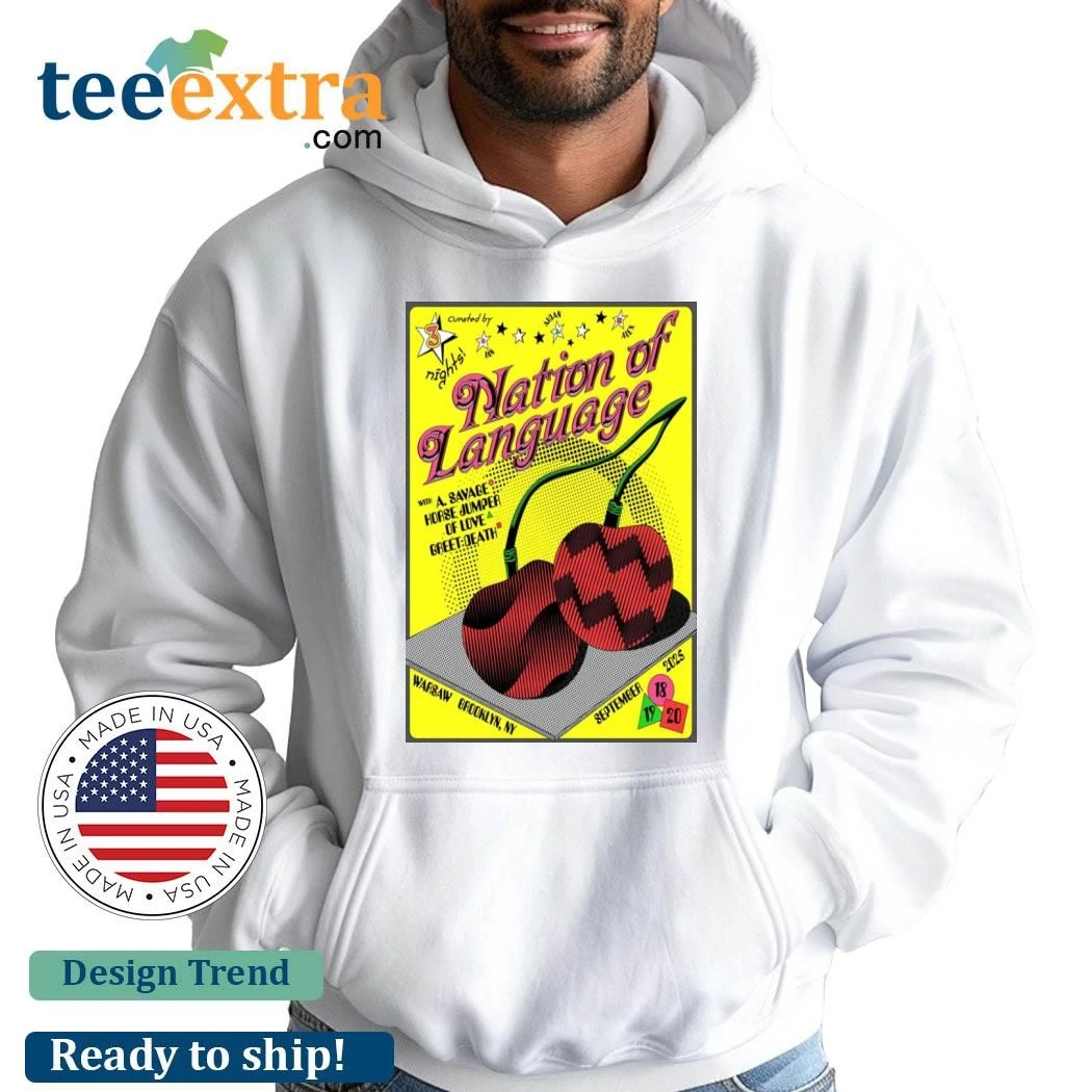 Official Nation Of Language September 18-20 2025 Warsaw Brooklyn, NY Concert hoodie