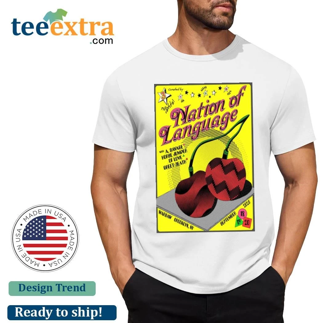 Official Nation Of Language September 18-20 2025 Warsaw Brooklyn, NY Concert Shirt
